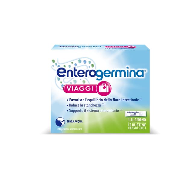 Enterogermina Viaggio Saccharomyces boulardii + Multivitaminico – 12 bustine