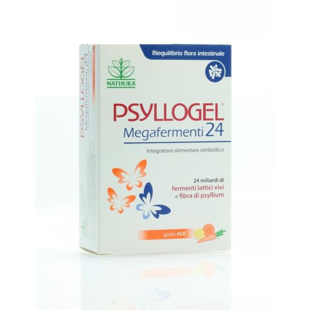Psyllogel Megaferm Psillio + Fermenti lattici probiotici – 12 bustine da 24 g