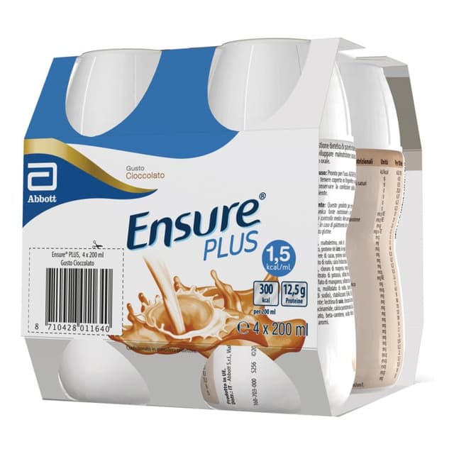 Ensure Plus Chocolate Potassio + Magnesio – 4x200 ml Alimento Proteico