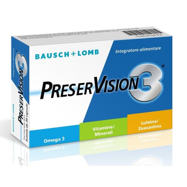 PreserVision 3 Integratore Omega-3 DHA + Vitamina C – 30 compresse