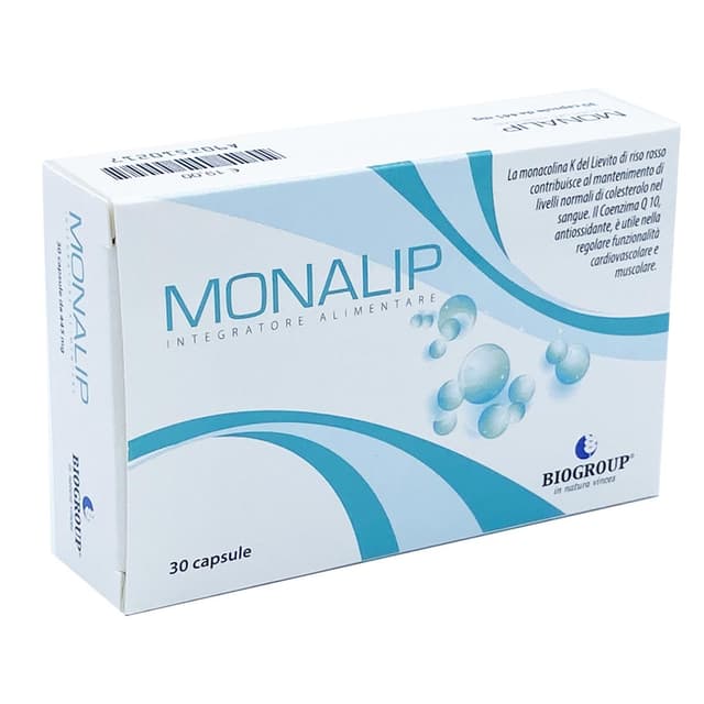 Monalip Riso rosso fermentato + Coenzima Q10 – 30 capsule