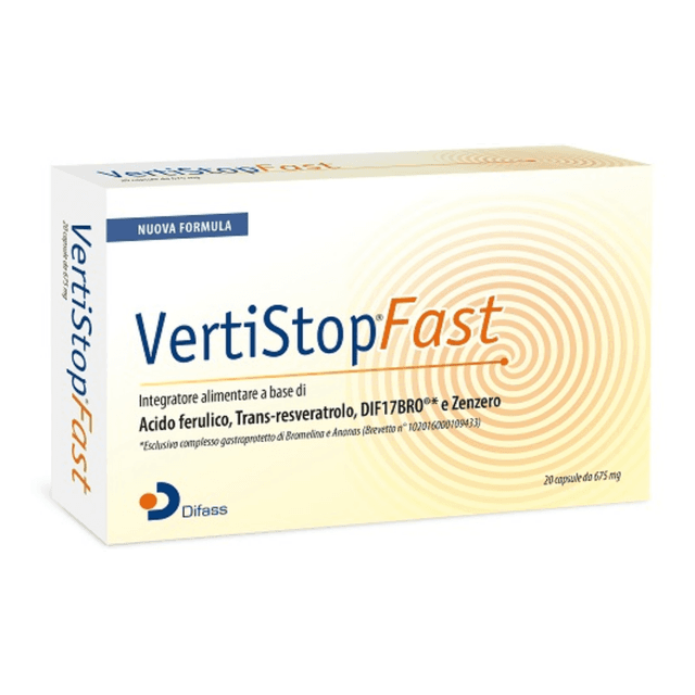 Vertistop Fast Bromelina 134,23 mg + Zenzero – 20 capsule