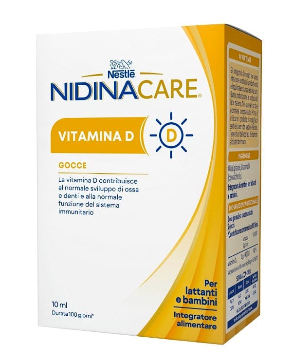 Nidinacare Vitamina D – 10 ml gocce per neonati e bambini