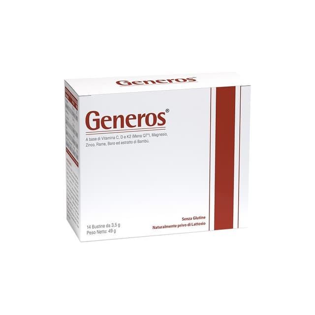 Generos Vitamina C, D, K2 + Magnesio e Zinco – 15 bustine