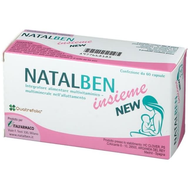 Natalben Insieme Omega-3 EPA e DHA + Ferro – 60 capsule