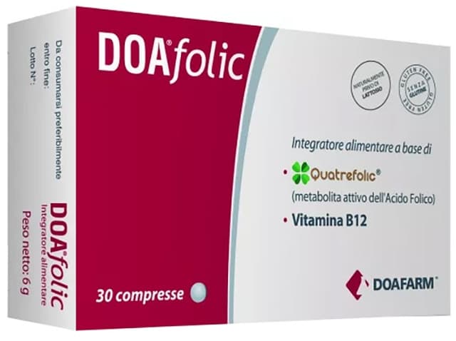 DOAFOLIC Vitamina B12 + Glucosamina – 30 compresse