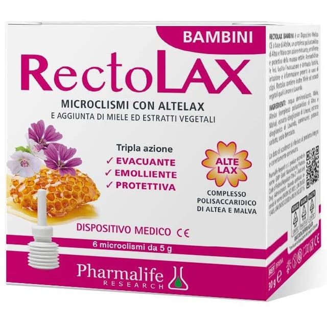 Pharmalife Research Rectolax Bambini – 6 microclismi per l'igiene intestinale