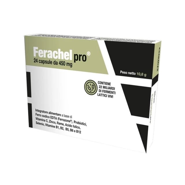 Ferachel Pro Vitamina C + Fermenti lattici probiotici – 24 capsule