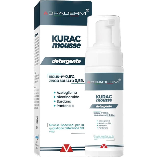 Kurac Mousse Detergente Viso – 100 ml per pelle impura