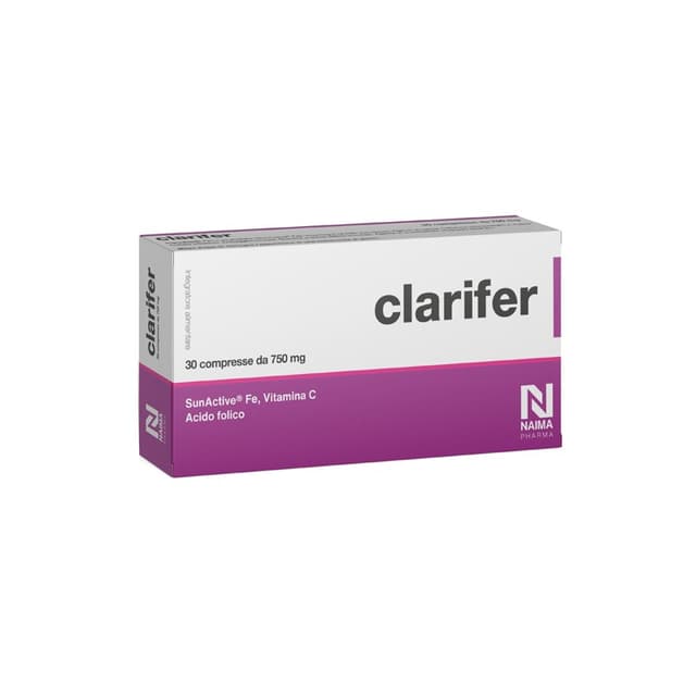Clarifer Ferro 30 mg + Vitamina C – 30 Compresse
