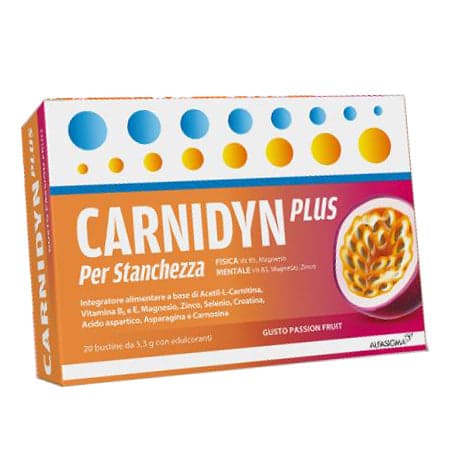Carnidyn Plus Maracuja – 20 bustine con Carnitina e Magnesio